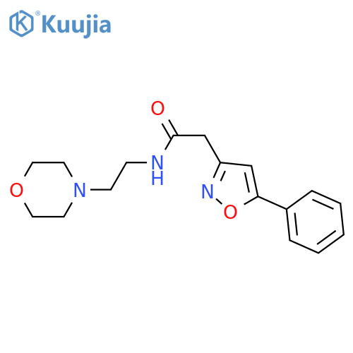 N-2-(morpholin-4-yl)ethyl-2-(5-phenyl-1,2-oxazol-3-yl)acetamide structure