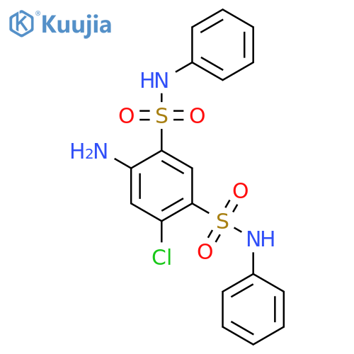 4-Amino-6-chloro-N1,N3-diphenylbenzene-1,3-disulfonamide structure