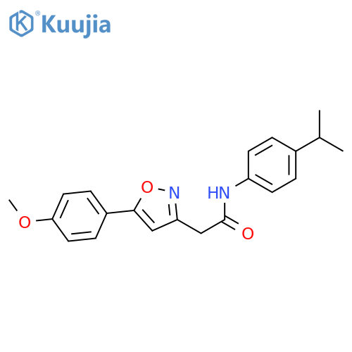 2-5-(4-methoxyphenyl)-1,2-oxazol-3-yl-N-4-(propan-2-yl)phenylacetamide structure