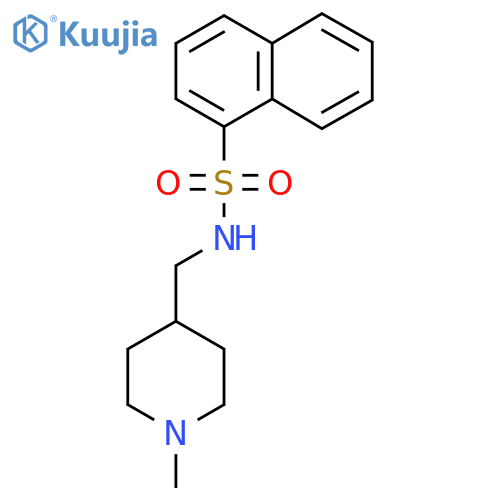 N-(1-methylpiperidin-4-yl)methylnaphthalene-1-sulfonamide structure
