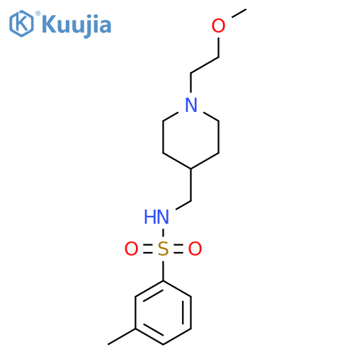 N-{1-(2-methoxyethyl)piperidin-4-ylmethyl}-3-methylbenzene-1-sulfonamide structure
