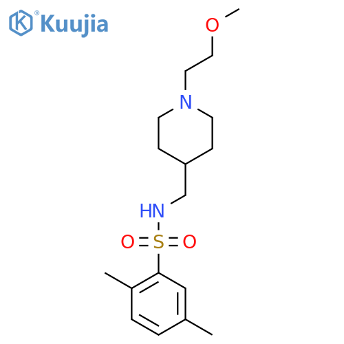 N-{1-(2-methoxyethyl)piperidin-4-ylmethyl}-2,5-dimethylbenzene-1-sulfonamide structure