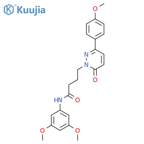 N-(3,5-dimethoxyphenyl)-4-3-(4-methoxyphenyl)-6-oxo-1,6-dihydropyridazin-1-ylbutanamide structure