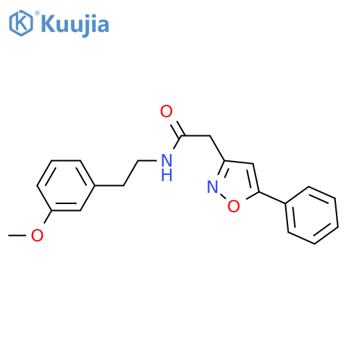 N-2-(3-methoxyphenyl)ethyl-2-(5-phenyl-1,2-oxazol-3-yl)acetamide structure