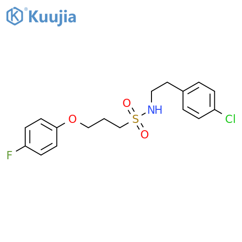 N-2-(4-chlorophenyl)ethyl-3-(4-fluorophenoxy)propane-1-sulfonamide structure