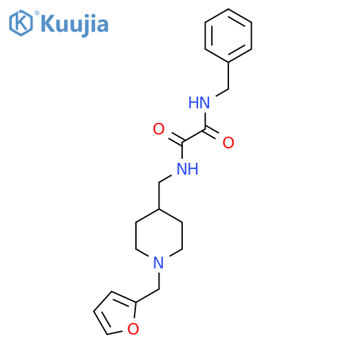 N'-benzyl-N-({1-(furan-2-yl)methylpiperidin-4-yl}methyl)ethanediamide structure