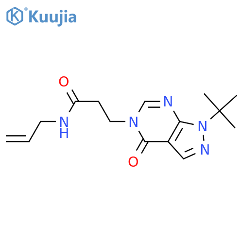 3-{1-tert-butyl-4-oxo-1H,4H,5H-pyrazolo3,4-dpyrimidin-5-yl}-N-(prop-2-en-1-yl)propanamide structure
