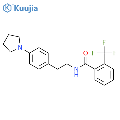 N-{2-4-(pyrrolidin-1-yl)phenylethyl}-2-(trifluoromethyl)benzamide structure
