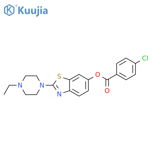 2-(4-ethylpiperazin-1-yl)-1,3-benzothiazol-6-yl 4-chlorobenzoate structure