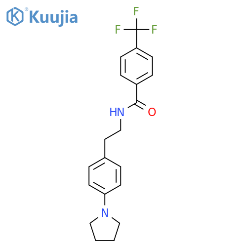 N-{2-4-(pyrrolidin-1-yl)phenylethyl}-4-(trifluoromethyl)benzamide structure