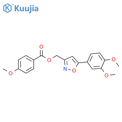 5-(3,4-dimethoxyphenyl)-1,2-oxazol-3-ylmethyl 4-methoxybenzoate structure
