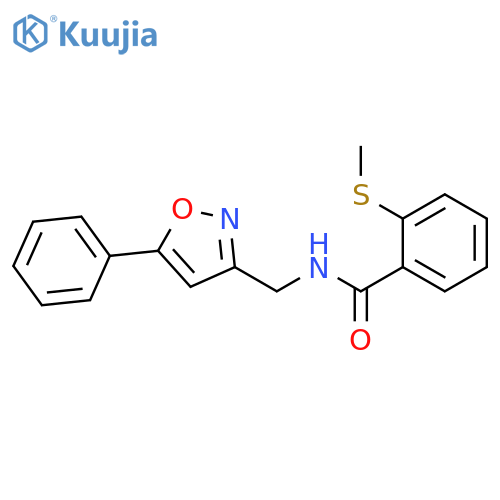 2-(methylsulfanyl)-N-(5-phenyl-1,2-oxazol-3-yl)methylbenzamide structure