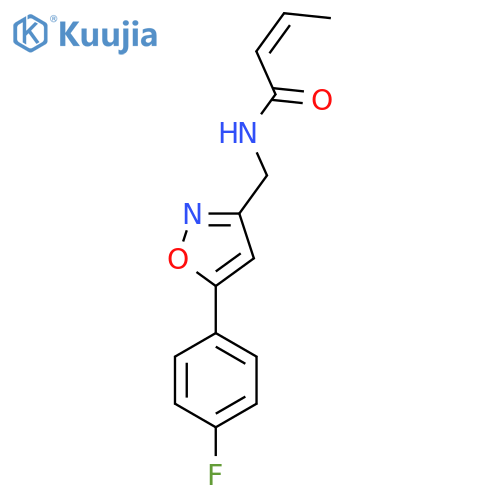 (2Z)-N-{5-(4-fluorophenyl)-1,2-oxazol-3-ylmethyl}but-2-enamide structure