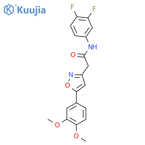 N-(3,4-difluorophenyl)-2-5-(3,4-dimethoxyphenyl)-1,2-oxazol-3-ylacetamide structure