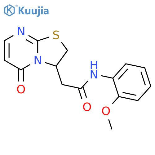 N-(2-methoxyphenyl)-2-{5-oxo-2H,3H,5H-1,3thiazolo3,2-apyrimidin-3-yl}acetamide structure