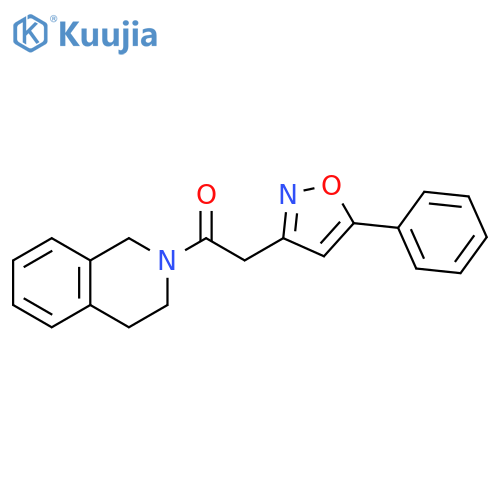 2-(5-phenyl-1,2-oxazol-3-yl)-1-(1,2,3,4-tetrahydroisoquinolin-2-yl)ethan-1-one structure