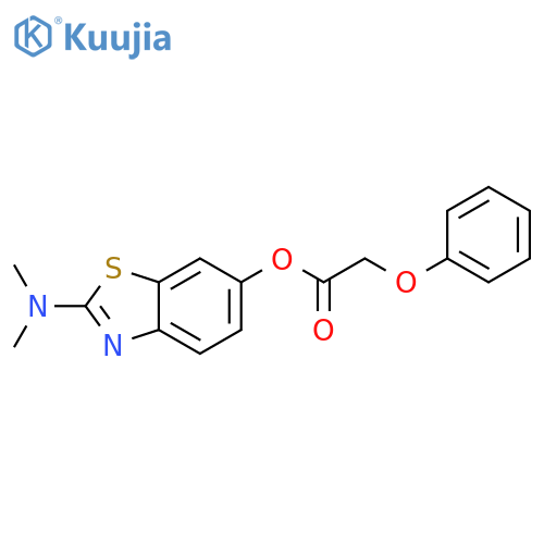 2-(dimethylamino)-1,3-benzothiazol-6-yl 2-phenoxyacetate structure