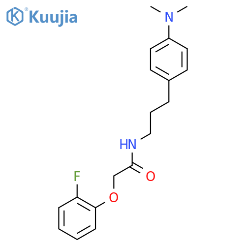 N-{3-4-(dimethylamino)phenylpropyl}-2-(2-fluorophenoxy)acetamide structure
