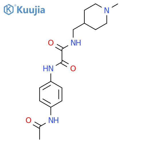 N'-(4-acetamidophenyl)-N-(1-methylpiperidin-4-yl)methylethanediamide structure