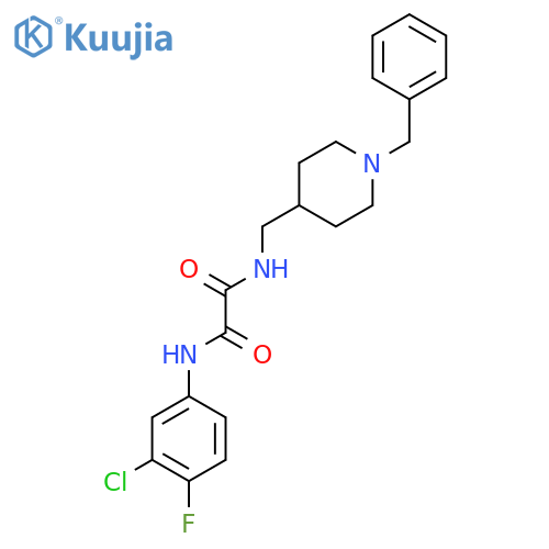 N-(1-benzylpiperidin-4-yl)methyl-N'-(3-chloro-4-fluorophenyl)ethanediamide structure