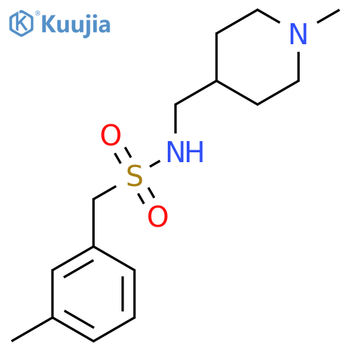 1-(3-methylphenyl)-N-(1-methylpiperidin-4-yl)methylmethanesulfonamide structure