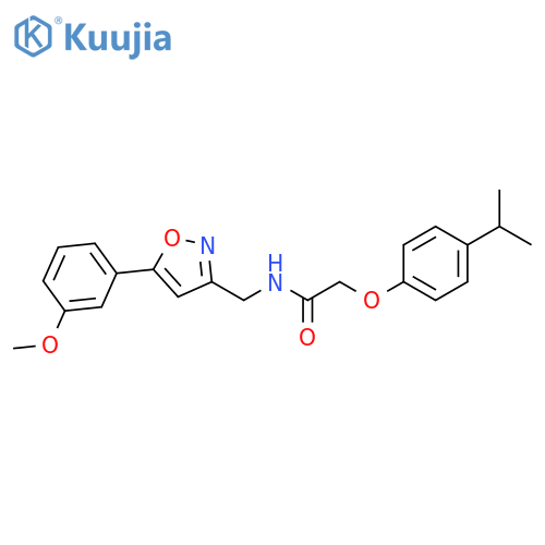 N-{5-(3-methoxyphenyl)-1,2-oxazol-3-ylmethyl}-2-4-(propan-2-yl)phenoxyacetamide structure