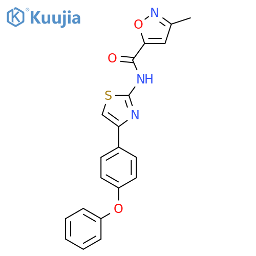 3-methyl-N-4-(4-phenoxyphenyl)-1,3-thiazol-2-yl-1,2-oxazole-5-carboxamide structure