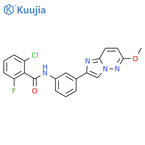 2-chloro-6-fluoro-N-(3-{6-methoxyimidazo1,2-bpyridazin-2-yl}phenyl)benzamide structure