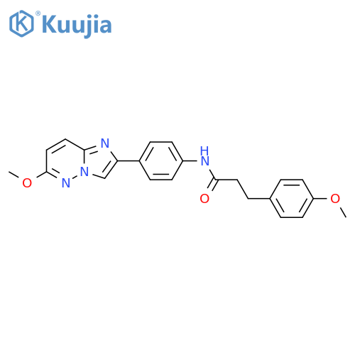 N-(4-{6-methoxyimidazo1,2-bpyridazin-2-yl}phenyl)-3-(4-methoxyphenyl)propanamide structure