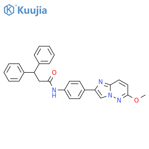 N-(4-{6-methoxyimidazo1,2-bpyridazin-2-yl}phenyl)-3,3-diphenylpropanamide structure