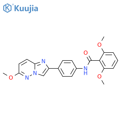 2,6-dimethoxy-N-(4-{6-methoxyimidazo1,2-bpyridazin-2-yl}phenyl)benzamide structure