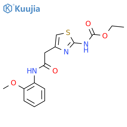 ethyl N-(4-{(2-methoxyphenyl)carbamoylmethyl}-1,3-thiazol-2-yl)carbamate structure