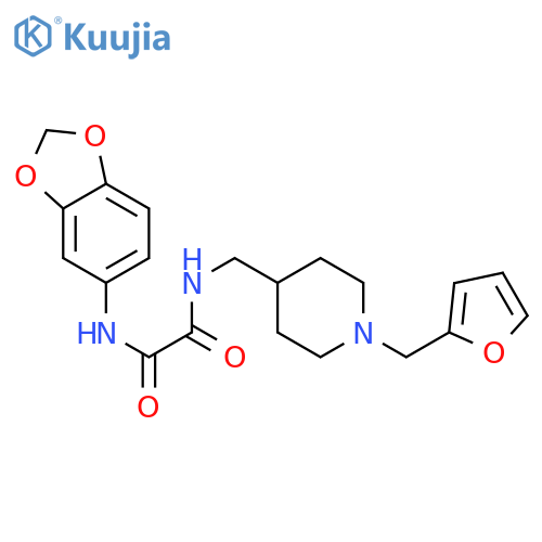 N-(2H-1,3-benzodioxol-5-yl)-N'-({1-(furan-2-yl)methylpiperidin-4-yl}methyl)ethanediamide structure
