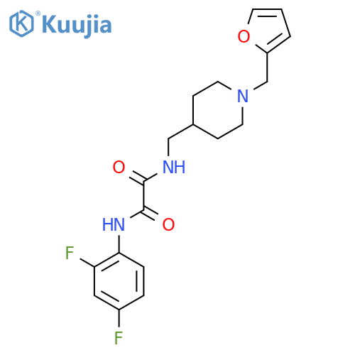 N-(2,4-difluorophenyl)-N'-({1-(furan-2-yl)methylpiperidin-4-yl}methyl)ethanediamide structure