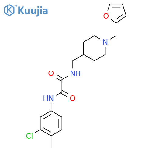 N'-(3-chloro-4-methylphenyl)-N-({1-(furan-2-yl)methylpiperidin-4-yl}methyl)ethanediamide structure