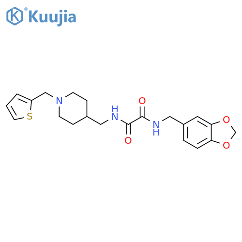 N-(2H-1,3-benzodioxol-5-yl)methyl-N'-({1-(thiophen-2-yl)methylpiperidin-4-yl}methyl)ethanediamide structure