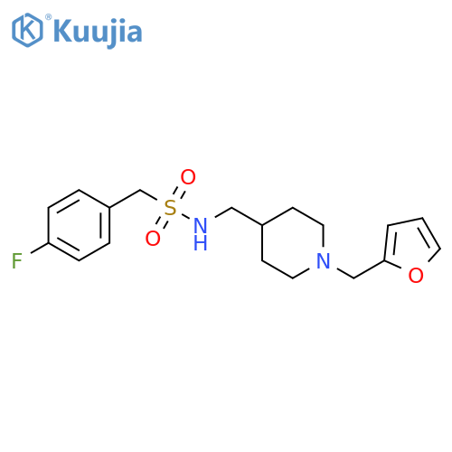 1-(4-fluorophenyl)-N-({1-(furan-2-yl)methylpiperidin-4-yl}methyl)methanesulfonamide structure