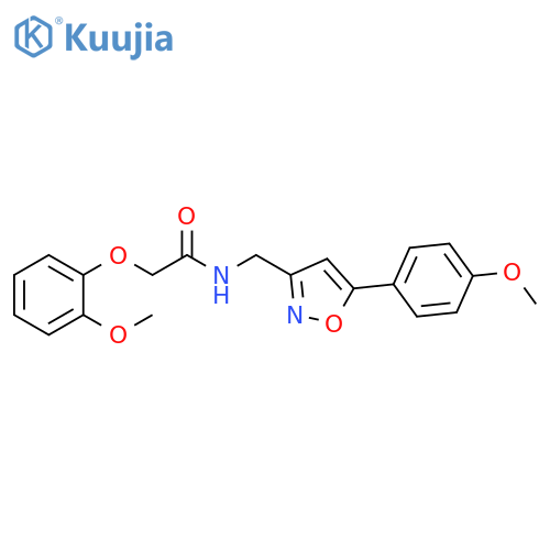 2-(2-methoxyphenoxy)-N-{5-(4-methoxyphenyl)-1,2-oxazol-3-ylmethyl}acetamide structure