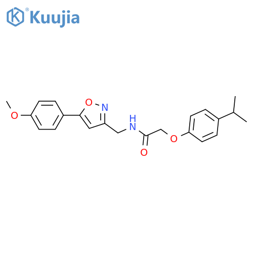 N-{5-(4-methoxyphenyl)-1,2-oxazol-3-ylmethyl}-2-4-(propan-2-yl)phenoxyacetamide structure