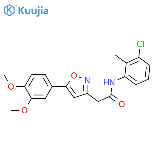N-(3-chloro-2-methylphenyl)-2-5-(3,4-dimethoxyphenyl)-1,2-oxazol-3-ylacetamide structure