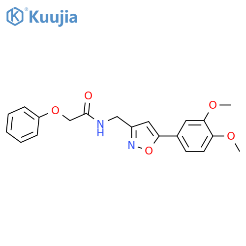 N-{5-(3,4-dimethoxyphenyl)-1,2-oxazol-3-ylmethyl}-2-phenoxyacetamide structure