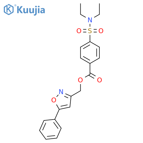 (5-phenyl-1,2-oxazol-3-yl)methyl 4-(diethylsulfamoyl)benzoate structure