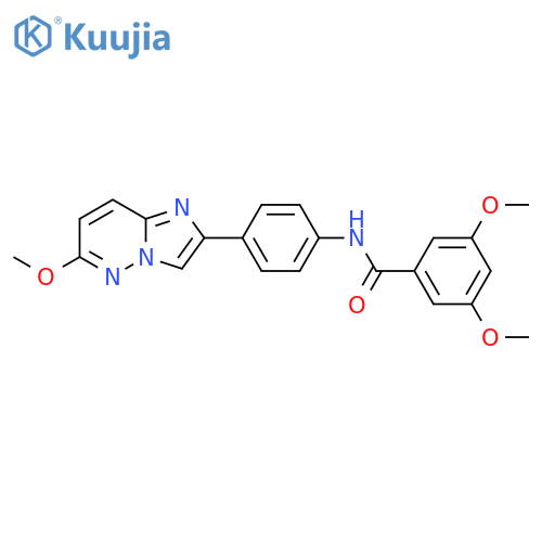 3,5-dimethoxy-N-(4-{6-methoxyimidazo1,2-bpyridazin-2-yl}phenyl)benzamide structure