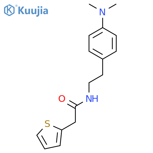 N-{2-4-(dimethylamino)phenylethyl}-2-(thiophen-2-yl)acetamide structure