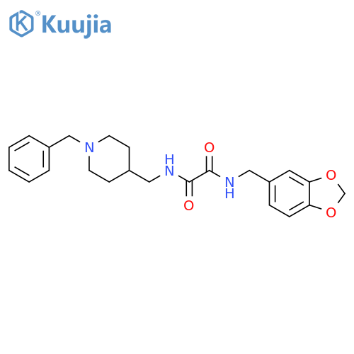 N-(2H-1,3-benzodioxol-5-yl)methyl-N'-(1-benzylpiperidin-4-yl)methylethanediamide structure
