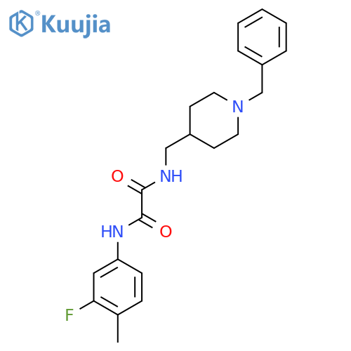 N-(1-benzylpiperidin-4-yl)methyl-N'-(3-fluoro-4-methylphenyl)ethanediamide structure