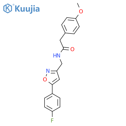 N-((5-(4-fluorophenyl)isoxazol-3-yl)methyl)-2-(4-methoxyphenyl)acetamide structure