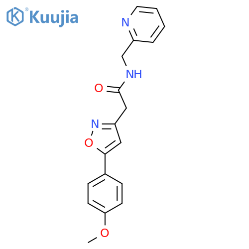 2-5-(4-methoxyphenyl)-1,2-oxazol-3-yl-N-(pyridin-2-yl)methylacetamide structure
