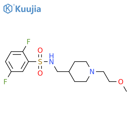 2,5-difluoro-N-{1-(2-methoxyethyl)piperidin-4-ylmethyl}benzene-1-sulfonamide structure