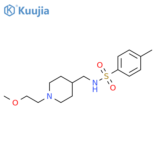 N-{1-(2-methoxyethyl)piperidin-4-ylmethyl}-4-methylbenzene-1-sulfonamide structure